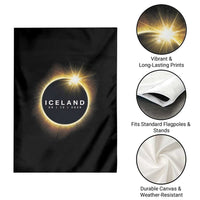 Iceland Total Solar Eclipse 2026 Garden Flag Path of Totality Astronomy Gift