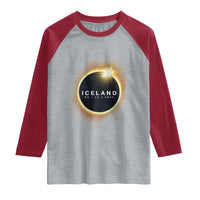 Iceland Total Solar Eclipse 2026 Raglan Shirt Path of Totality Astronomy Gift