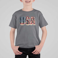 USA American Flag Basketball T Shirt For Kid For Sports Enthusiast - Wonder Print Shop