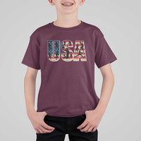 USA American Flag Basketball T Shirt For Kid For Sports Enthusiast - Wonder Print Shop