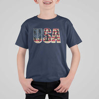 USA American Flag Basketball T Shirt For Kid For Sports Enthusiast - Wonder Print Shop