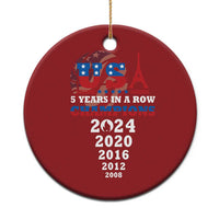 USA American Flag Basketball Christmas Ornament 5 Years In A Row Champions 2024 - Wonder Print Shop