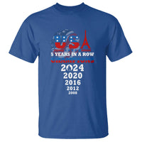 USA American Flag Basketball T Shirt 5 Years In A Row Champions 2024 - Wonder Print Shop