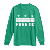 Free DC Long Sleeve Shirt Defend Washington D.C. Statehood Politics - Wonder Print Shop