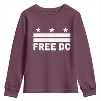 Free DC Youth Sweatshirt Defend Washington D.C. Statehood Politics - Wonder Print Shop