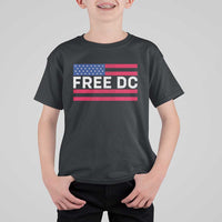 Free DC Patriotic T Shirt For Kid Defend Washington D.C. Statehood American Flag - Wonder Print Shop