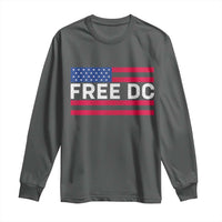 Free DC Patriotic Long Sleeve Shirt Defend Washington D.C. Statehood American Flag - Wonder Print Shop