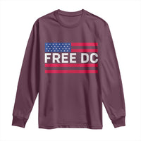 Free DC Patriotic Long Sleeve Shirt Defend Washington D.C. Statehood American Flag - Wonder Print Shop