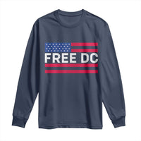 Free DC Patriotic Long Sleeve Shirt Defend Washington D.C. Statehood American Flag - Wonder Print Shop