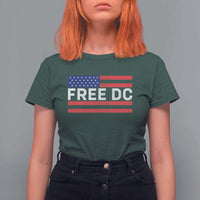 Free DC Patriotic T Shirt For Women Defend Washington D.C. Statehood American Flag - Wonder Print Shop