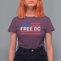 Free DC Patriotic T Shirt For Women Defend Washington D.C. Statehood American Flag - Wonder Print Shop