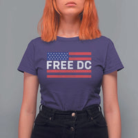 Free DC Patriotic T Shirt For Women Defend Washington D.C. Statehood American Flag - Wonder Print Shop