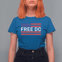 Free DC Patriotic T Shirt For Women Defend Washington D.C. Statehood American Flag - Wonder Print Shop