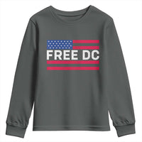 Free DC Patriotic Youth Sweatshirt Defend Washington D.C. Statehood American Flag - Wonder Print Shop