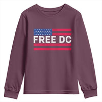 Free DC Patriotic Youth Sweatshirt Defend Washington D.C. Statehood American Flag - Wonder Print Shop