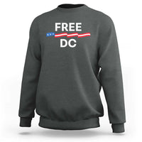 Free DC Sweatshirt Defend Washington D.C. Statehood Rights - Wonder Print Shop
