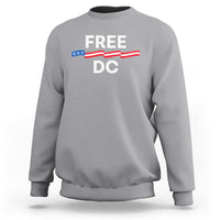 Free DC Sweatshirt Defend Washington D.C. Statehood Rights - Wonder Print Shop
