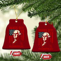 Hands Off DC Patriotic Ceramic Ornament George Washington American Flag - Wonder Print Shop