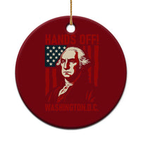 Hands Off DC Patriotic Ceramic Ornament George Washington American Flag - Wonder Print Shop