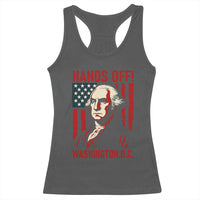 Hands Off DC Patriotic Racerback Tank Top George Washington American Flag - Wonder Print Shop