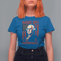 Hands Off DC Patriotic T Shirt For Women George Washington American Flag - Wonder Print Shop
