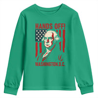 Hands Off DC Patriotic Youth Sweatshirt George Washington American Flag - Wonder Print Shop