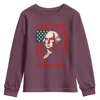 Hands Off DC Patriotic Youth Sweatshirt George Washington American Flag - Wonder Print Shop