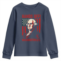Hands Off DC Patriotic Youth Sweatshirt George Washington American Flag - Wonder Print Shop