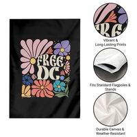 Free DC Subtle Groovy Floral Garden Flag Washington D.C. Rights Retro Hippie Style - Wonder Print Shop