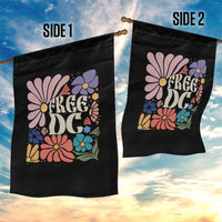 Free DC Subtle Groovy Floral Garden Flag Washington D.C. Rights Retro Hippie Style - Wonder Print Shop