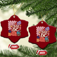 Free DC Subtle Groovy Floral Ceramic Ornament Washington D.C. Rights Retro Hippie Style - Wonder Print Shop