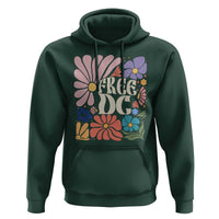 Free DC Subtle Groovy Floral Hoodie Washington D.C. Rights Retro Hippie Style - Wonder Print Shop