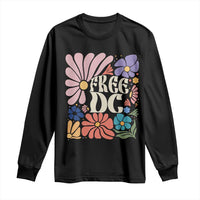 Free DC Subtle Groovy Floral Long Sleeve Shirt Washington D.C. Rights Retro Hippie Style - Wonder Print Shop