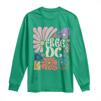 Free DC Subtle Groovy Floral Long Sleeve Shirt Washington D.C. Rights Retro Hippie Style - Wonder Print Shop