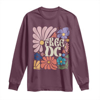 Free DC Subtle Groovy Floral Long Sleeve Shirt Washington D.C. Rights Retro Hippie Style - Wonder Print Shop