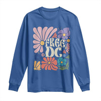 Free DC Subtle Groovy Floral Long Sleeve Shirt Washington D.C. Rights Retro Hippie Style - Wonder Print Shop