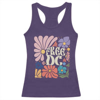 Free DC Subtle Groovy Floral Racerback Tank Top Washington D.C. Rights Retro Hippie Style - Wonder Print Shop
