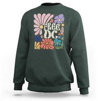 Free DC Subtle Groovy Floral Sweatshirt Washington D.C. Rights Retro Hippie Style - Wonder Print Shop