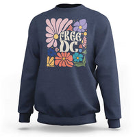 Free DC Subtle Groovy Floral Sweatshirt Washington D.C. Rights Retro Hippie Style - Wonder Print Shop