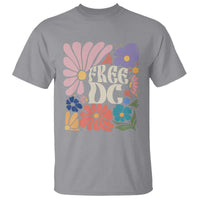 Free DC Subtle Groovy Floral T Shirt Washington D.C. Rights Retro Hippie Style - Wonder Print Shop