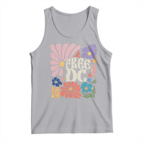 Free DC Subtle Groovy Floral Tank Top Washington D.C. Rights Retro Hippie Style - Wonder Print Shop