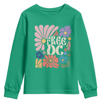 Free DC Subtle Groovy Floral Youth Sweatshirt Washington D.C. Rights Retro Hippie Style - Wonder Print Shop