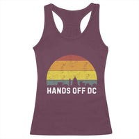 Hands Off DC Racerback Tank Top Retro Washington D.C. Skyline - Wonder Print Shop