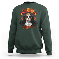 Day of the Dead Women Sweatshirt De Los Muertos Calavera La Catrina Sugar Skull Women - Wonder Print Shop