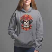 Day of the Dead Women Hoodie Dia De Los Muertos Calavera Sugar Skull Women - Wonder Print Shop