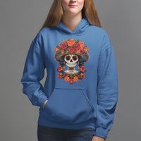 Day of the Dead Women Hoodie Dia De Los Muertos Calavera Sugar Skull Women - Wonder Print Shop