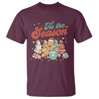 Christmas Cookies T Shirt Tis The Season Xmas Tree Cakes Gingerbread Man Retro Groovy - Wonder Print Shop