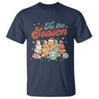 Christmas Cookies T Shirt Tis The Season Xmas Tree Cakes Gingerbread Man Retro Groovy - Wonder Print Shop