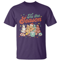 Christmas Cookies T Shirt Tis The Season Xmas Tree Cakes Gingerbread Man Retro Groovy - Wonder Print Shop