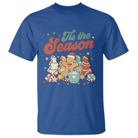 Christmas Cookies T Shirt Tis The Season Xmas Tree Cakes Gingerbread Man Retro Groovy - Wonder Print Shop